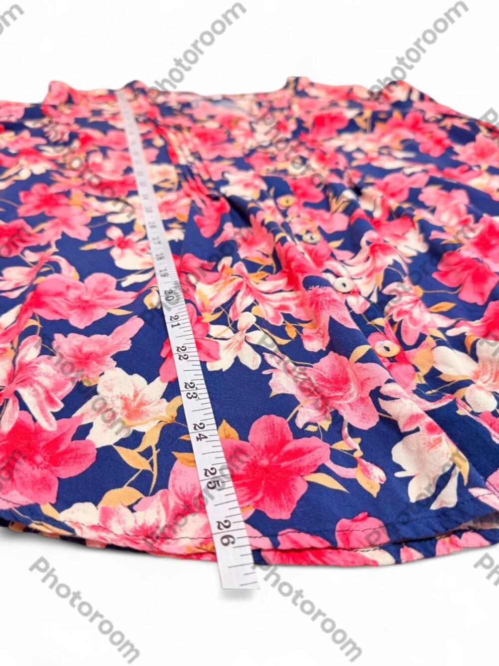 Sara Michelle Women's Floral Blouse Women 1X Pink Red - Picture 9 of 10